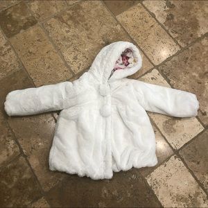 Faux fur hooded jacket